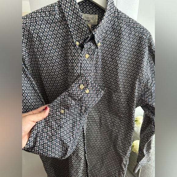 Vintage Supreme Y2K  Button Up Printed Shirt Size S Party preppy - Picture 5 of 10